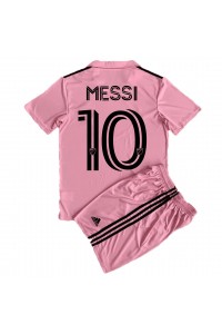 Fotbalové Dres Inter Miami Lionel Messi #10 Dětské Domácí Oblečení 2023-24 Krátký Rukáv (+ trenýrky)